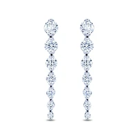 Diamond Drop earrings in white gold