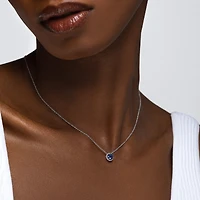 Sapphire and Diamond Pendant Necklace