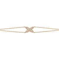 Jeux De Liens Rose Gold and Diamond Pavé Bracelet
