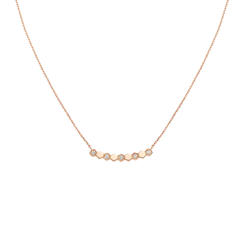 Bee de Chaumet Rose Gold and Diamond Pendant