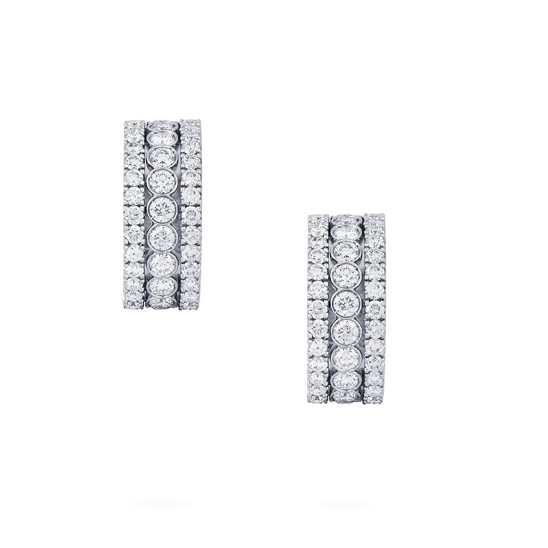 Diamond Huggie Earrings