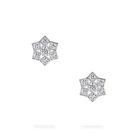 White Gold Stud Earrings, Medium