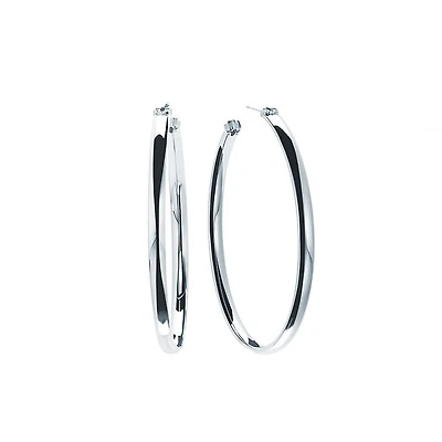 50 mm Silver Hoop Earrings