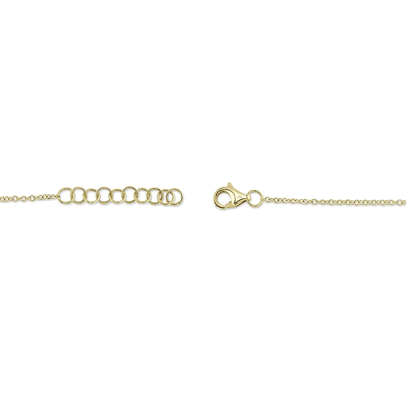 Clover Yellow Gold, Mother-of-Pearl and Diamond Pavé Bracelet
