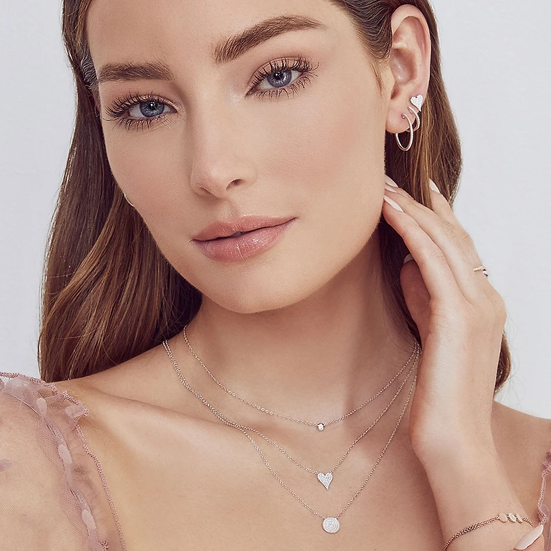 Kate White Gold and Diamond Pavé Heart Pendant