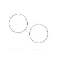 29 mm White Gold Hoop Earrings