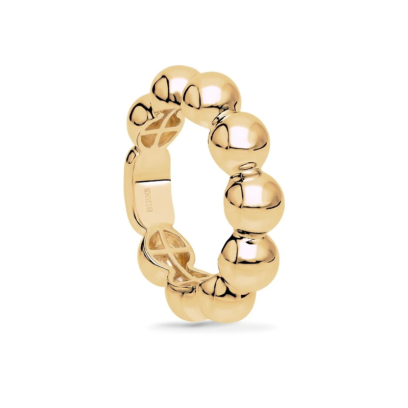 Yellow Gold Beaded Ring 5