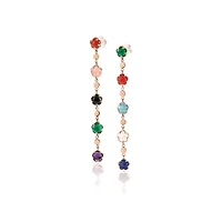 Figlia dei Fiori Rose Gold, Multi Stone Drop Earrings
