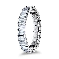 Platinum 3.25ct Emerald Cut Eternity Band