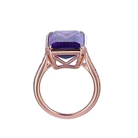 Amethyst Ring in Rose Gold