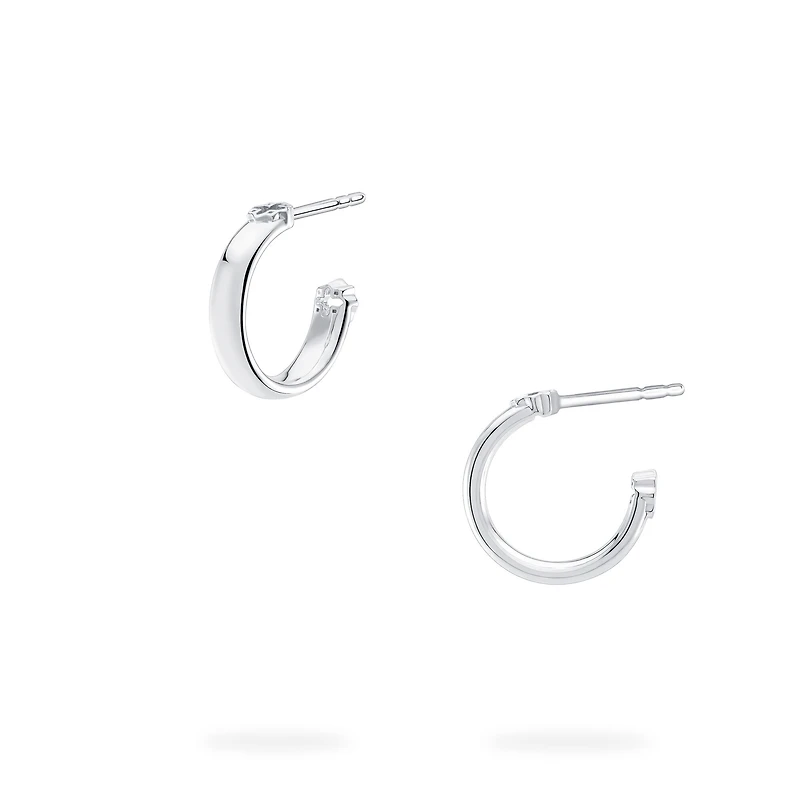 15 mm Sterling Silver Hoop Earrings