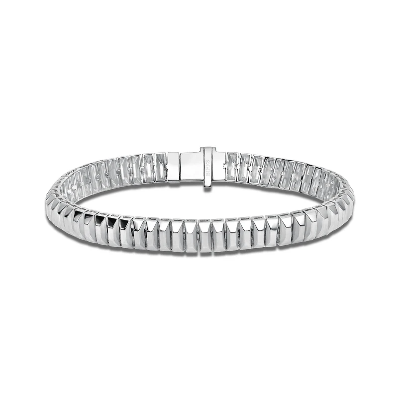 Silver Textured Bracelet