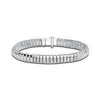Silver Textured Bracelet