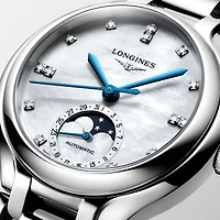 PrimaLuna Automatic Moonphase 34 mm Stainless Steel and Diamond