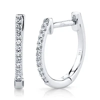 Kate White Gold and Diamond Mini Hoop Earrings