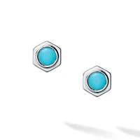Turquoise and Silver Stud Earrings