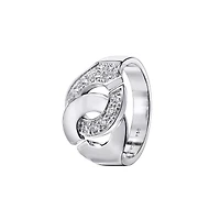 Menottes R12 White Gold and Diamond Pavé Ring