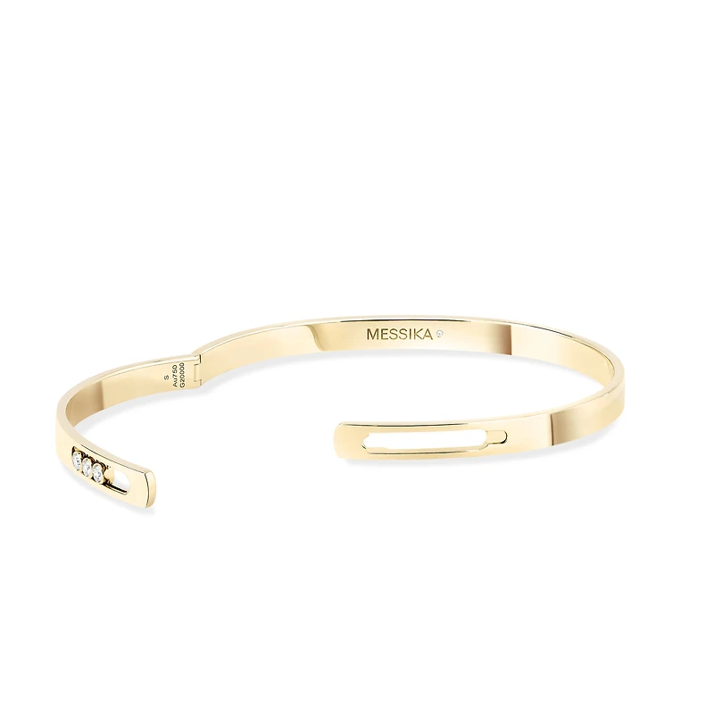 Move Noa Small Yellow Gold and Diamond Bangle