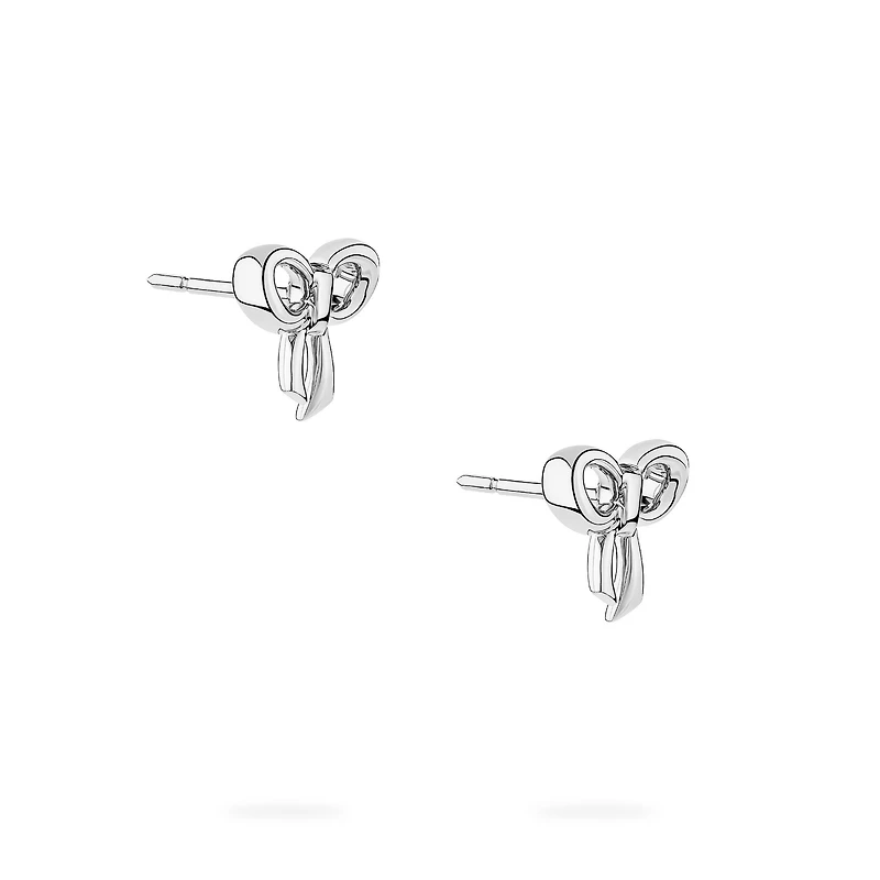 Sterling Silver Bow Earrings for Kids