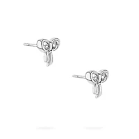 Sterling Silver Bow Earrings for Kids