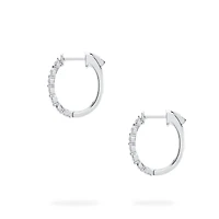 Large Oval Hoop Diamond Earrings