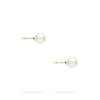 6.5–7 mm Akoya Pearl Earrings in Yellow Gold