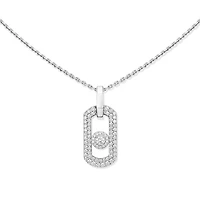 So Move White Gold and Diamond Pavé Pendant