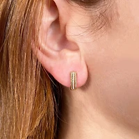 Kate Gold and Diamond Pavé Mini Hoop Earring
