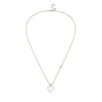 Pretty Woman Medium Rose Gold, Malachite, Mother-of-Pearl and Diamond Heart Pendant