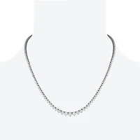 White Gold Riviera Necklace with Graduated Diamonds