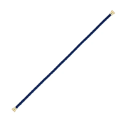 Yellow Gold Plated Stainless Steel Medium Blue Cable
