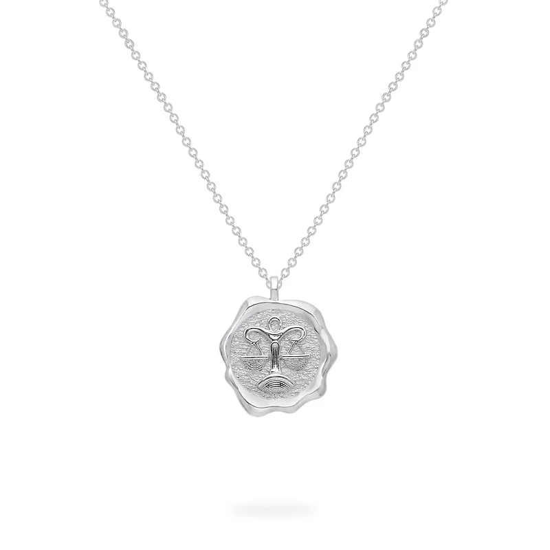 Zodiac Libra Pendant in Sterling Silver