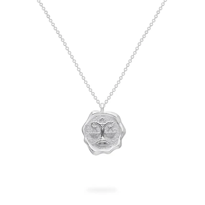Zodiac Libra Pendant in Sterling Silver