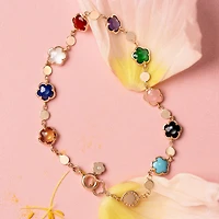 Figlia dei Fiori Rose Gold, Multi Stone Bracelet