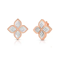Venetian Princess Rose Gold Mother-of-Pearl and Diamond Earrings