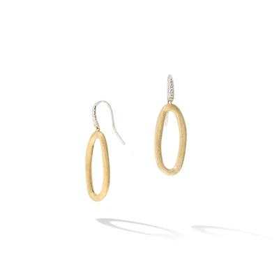 Jaipur Yellow Gold and Diamond Drop Earrings