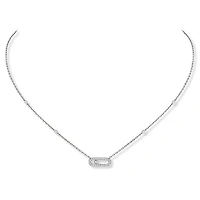 Move Uno White Gold and Diamond Pavé Pendant