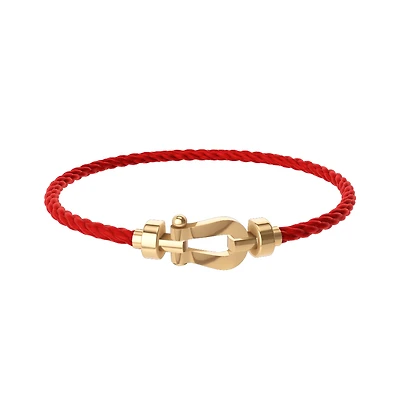 Force 10 Medium Yellow Gold Cable Bracelet
