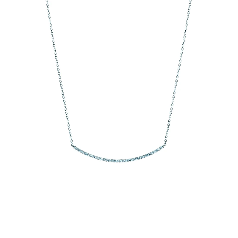 Diamond Curved Bar Necklace