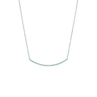 Diamond Curved Bar Necklace