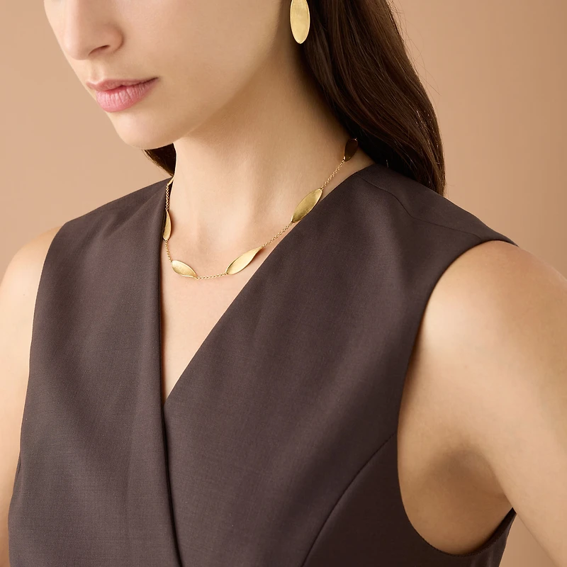 Lunaria Twist Yellow Gold Necklace