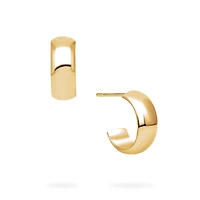 Yellow Gold Narrow Hoop Earrings