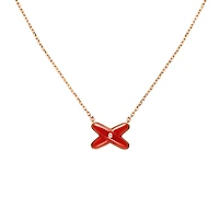 Jeux De Liens Rose Gold, Carnelian and Diamond Pendant