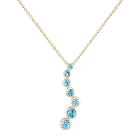 Topaz Graduated Pendant in Yellow Gold