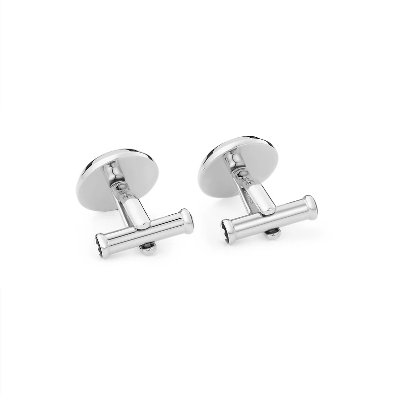 Meisterstück Stainless Steel and Lacquer Cufflinks
