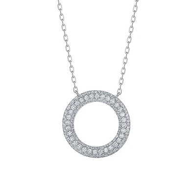 Diamond Pendant Round in White Gold