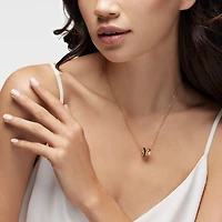 Onyx Barrel Pendant Necklace