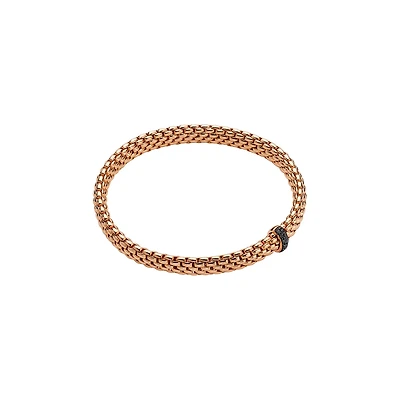 Vendome Flex'it Rose Gold and Black Diamond Pavé Bracelet