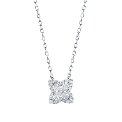 Diamond Pendant in White Gold