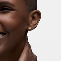 Yellow Gold Solitaire Stud Earrings